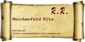 Reichenfeld Rita névjegykártya
